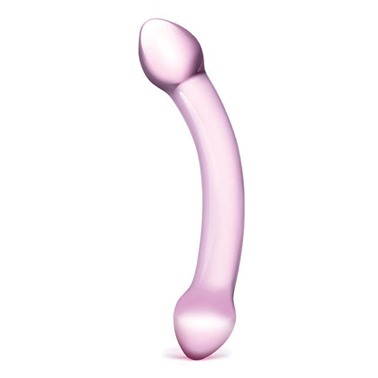 Glas - Double Trouble Hand Blown Glass Dildo 7.25" (Purple)