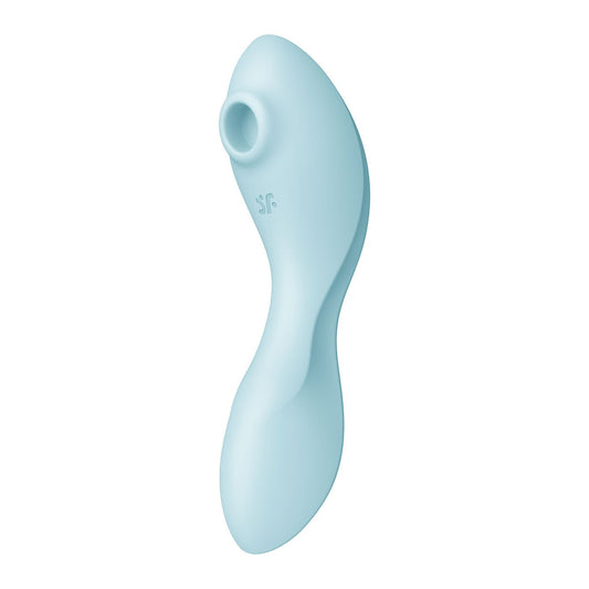 Satisfyer - Curvy App-Controlled Trinity 5 Clitoral Air Stimulator Vibrator (Light Blue)