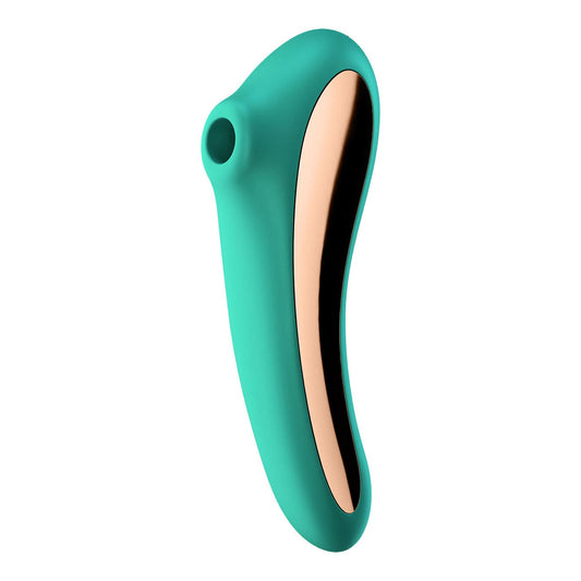 Satisfyer - Dual Kiss Insertable Air Pulse Vibrator Clitoral Air Stimulator (Green)