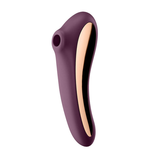 Satisfyer - Dual Kiss Insertable Air Pulse Vibrator Clitoral Air Stimulator (Purple)