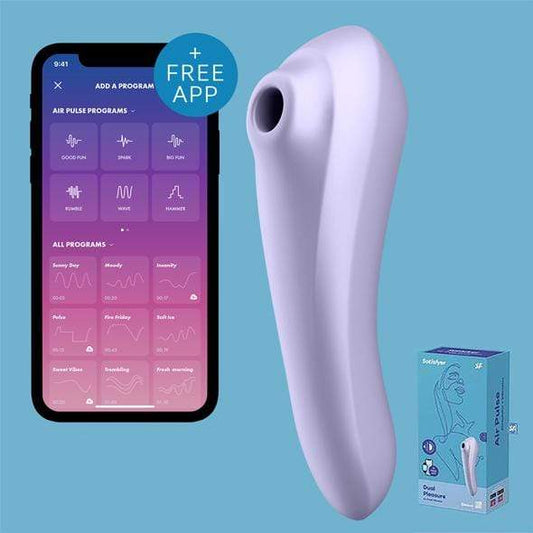 Satisfyer - Dual Pleasure App-Controlled Clitoral Air Stimulator Vibrator (Mauve)