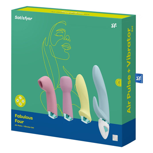 Satisfyer - Fabulous Four Clitoral Air Pulse Vibrator Set (Multi Colour)