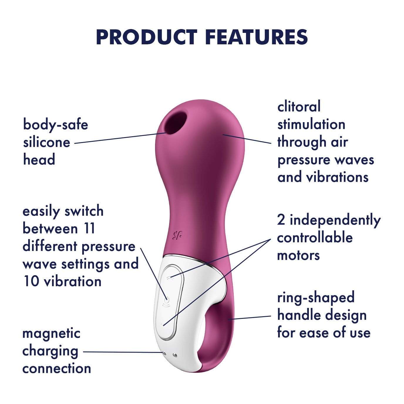 Satisfyer - Lucky Libra Air Pulse Clitoral Air Stimulator (Berry)