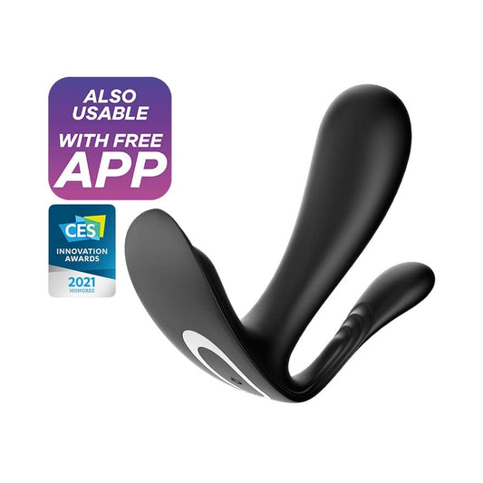 Satisfyer - Top Secret+ App-Controlled Wearable Dual Vibrator (Black)