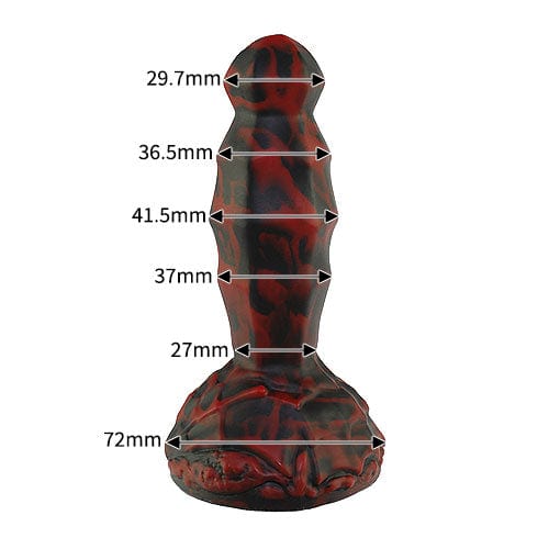 Tomax - Dark Dragon Slim Regular Silicone Dildo (Evil Red)