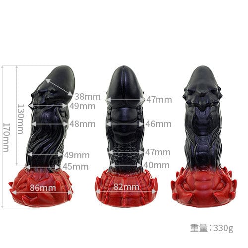 Tomax - Fire Dragon Regular Silicone Dildo (Black)