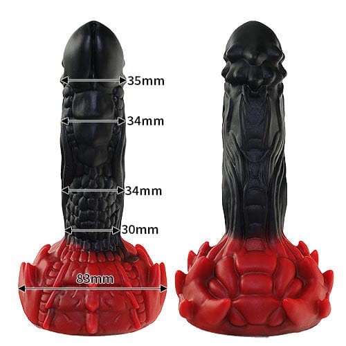 Tomax - Fire Dragon Slim Regular Silicone Dildo (Black)