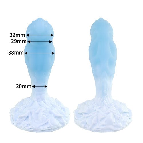 Tomax - Ice Dragon Slim Regular Silicone Dildo (Ice Blue)