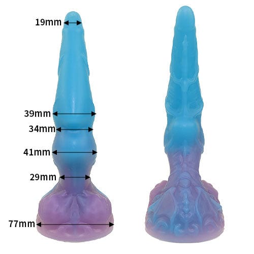 Tomax - Water Dragon Regular Silicone Dildo (Deep Blue)