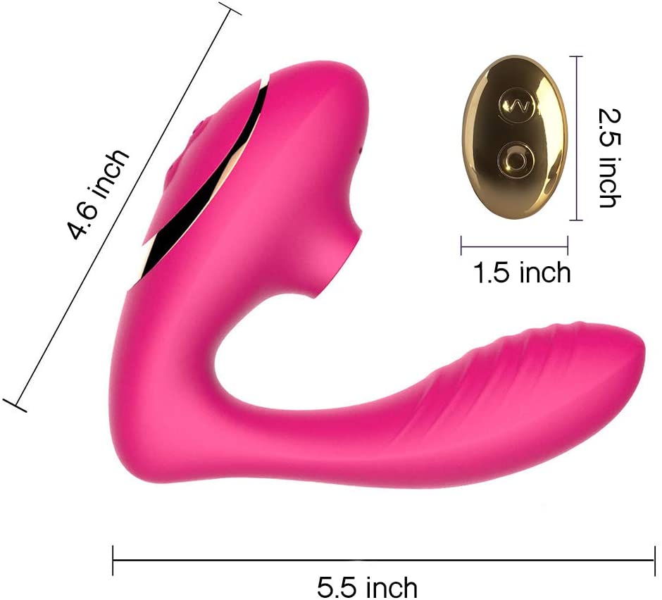 Tracy's Dog - Clitoral Air Stimulator Sucking Vibrator with Remote OG Pro 2 (Pink)