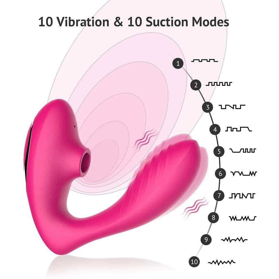 Tracy's Dog - Clitoral Air Stimulator Sucking Vibrator with Remote OG Pro 2 (Pink)