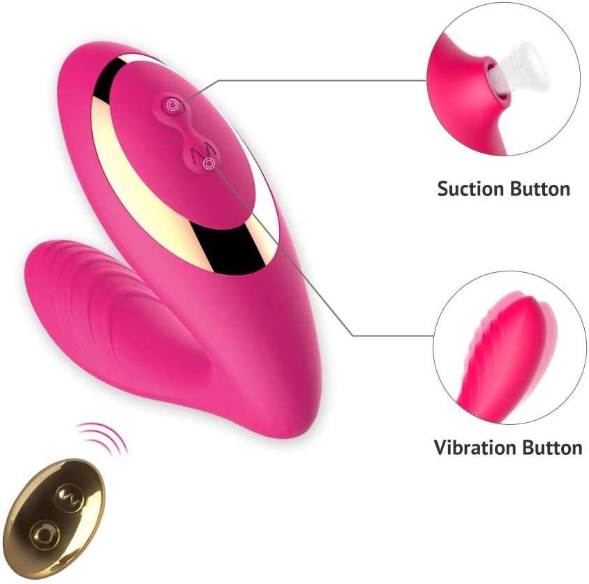 Tracy's Dog - Clitoral Air Stimulator Sucking Vibrator with Remote OG Pro 2 (Pink)