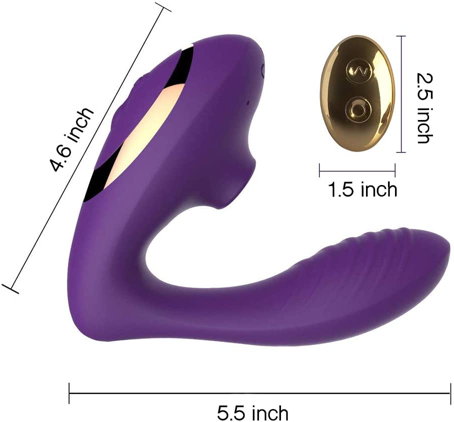 Tracy's Dog - Clitoral Air Stimulator Sucking Vibrator with Remote OG Pro 2 (Purple)