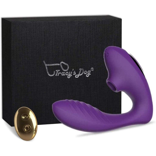 Tracy's Dog - Clitoral Air Stimulator Sucking Vibrator with Remote OG Pro 2 (Purple)