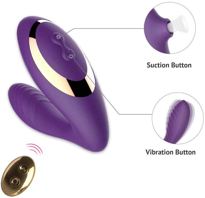 Tracy's Dog - Clitoral Air Stimulator Sucking Vibrator with Remote OG Pro 2 (Purple)