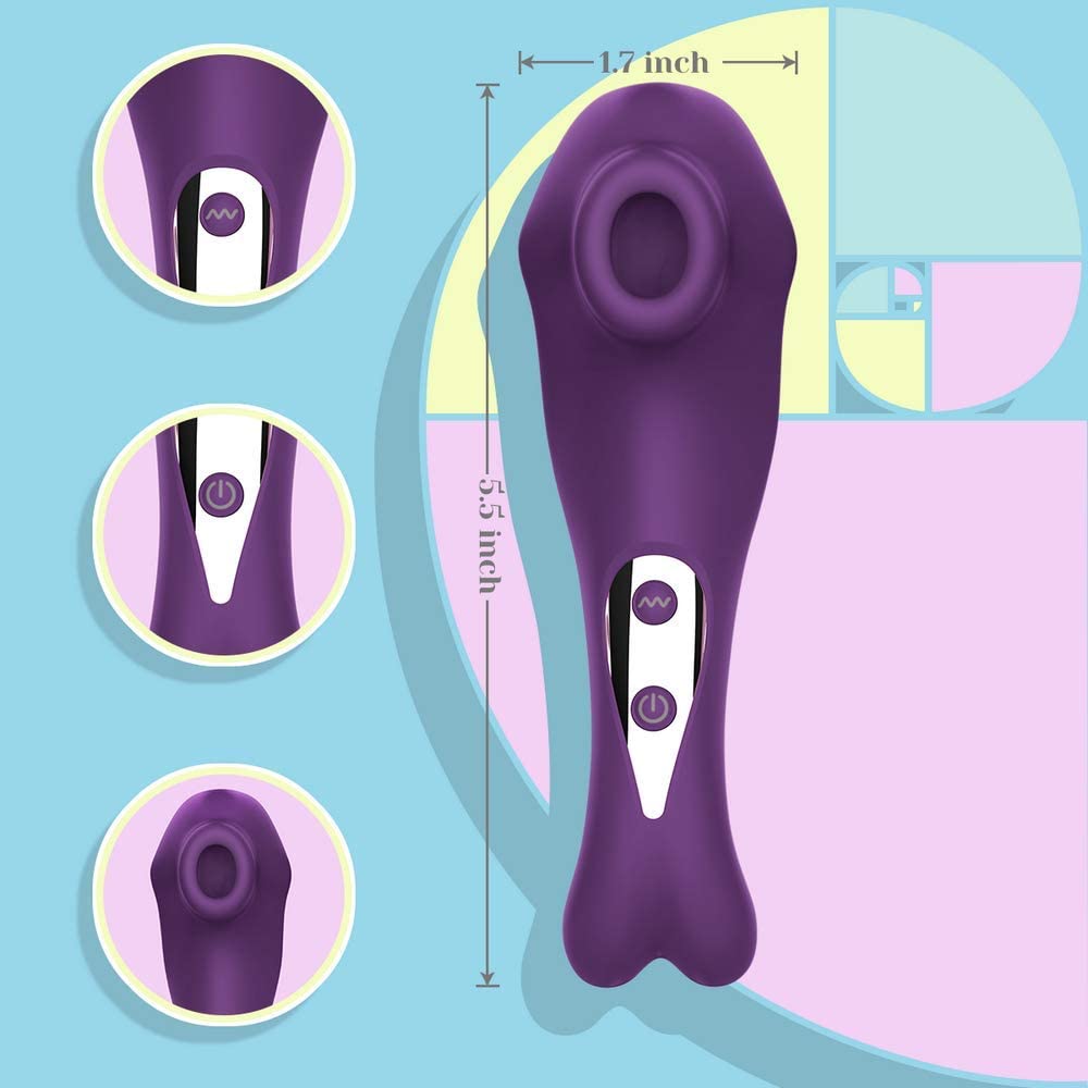 Tracy's Dog - P Cat Clitoral Air Stimulator Sucking Vibrator (Purple)