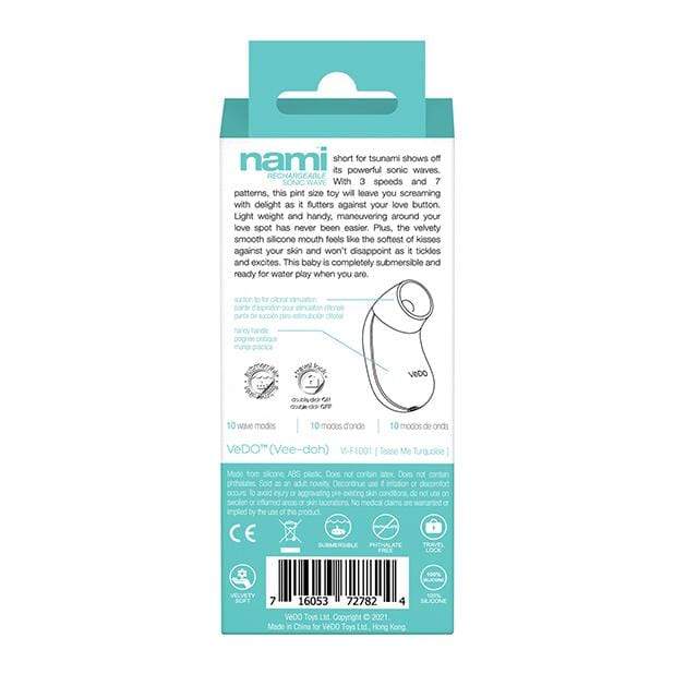 VeDO - Nami Rechargeable Sonic Clitoral Air Stimulator (Tease Me Turquoise)