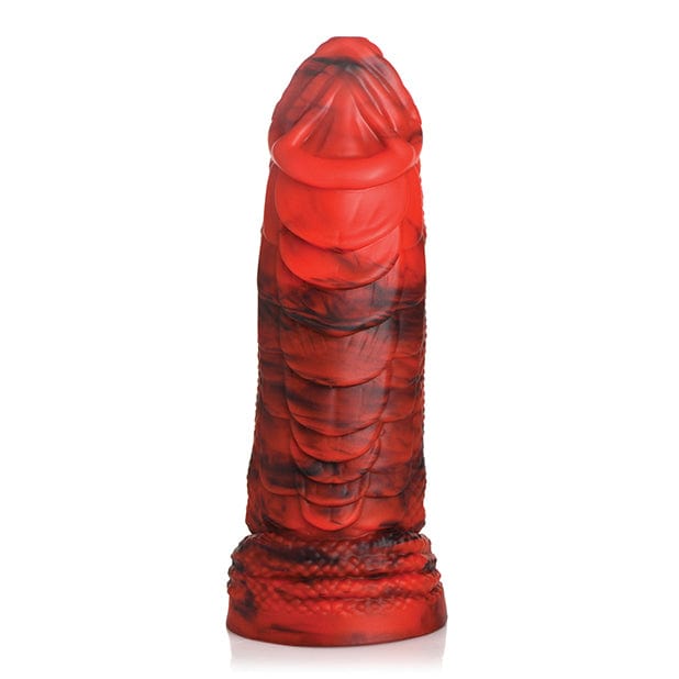 XR - Creature Cocks Fire Dragon Scaly Silicone Dildo (Red)