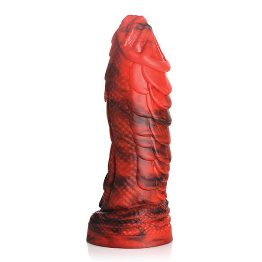 XR - Creature Cocks Fire Dragon Scaly Silicone Dildo (Red)