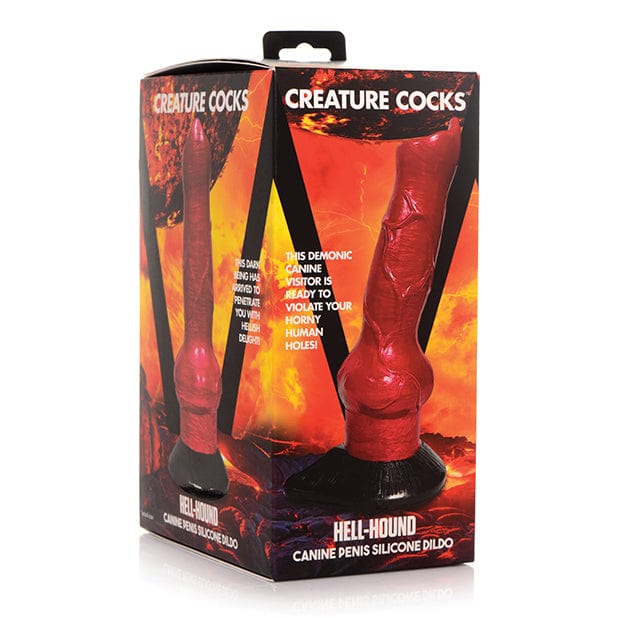 XR - Creature Cocks Hell Hound Canine Penis Silicone Dildo (Red/Black)