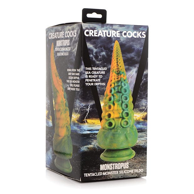 XR - Creature Cocks Monstropus Tentacled Monster Silicone Dildo (Green/Yellow)