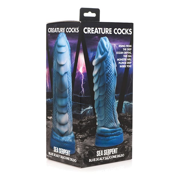 XR - Creature Cocks Sea Serpent Scaly Silicone Dildo (Blue)