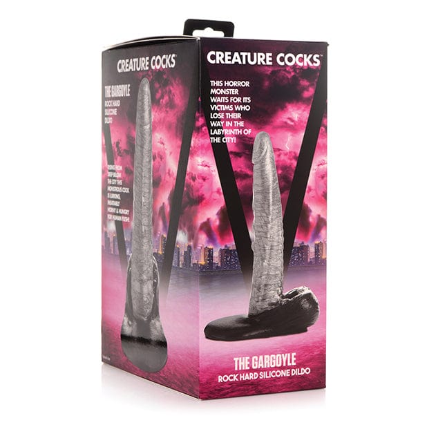 XR - Creature Cocks The Gargoyle Rock Hard Silicone Dildo (Silver/Black)